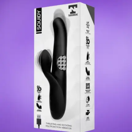 Tardenoche Squidy - Akkus,forgófejes vibrátor (fekete)