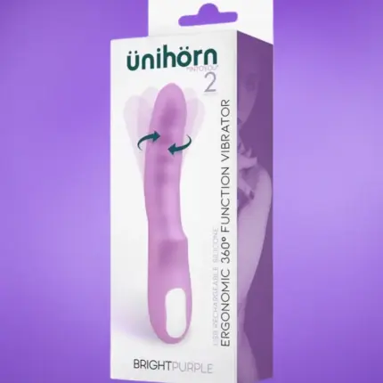 Ünihörn Brightpurple - G-pont vibrátor forgó fejjel