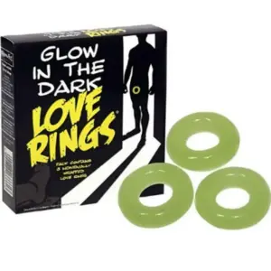 Glow In The Dark Love Rings - Világító péniszgyűrű - Image 2