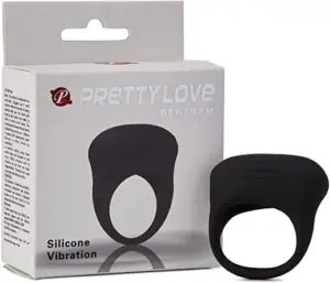 Pretty Love Bertram - Vibrációs péniszgyűrű (fekete) - Image 2