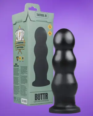 Buttr Butt Plug Tacticall III - tapadótalpas dildó (fekete)