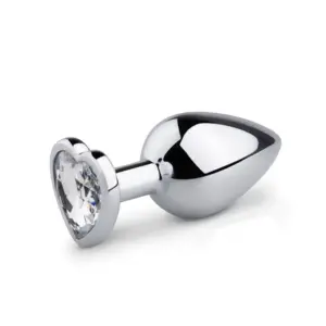 Easytoys Metal No.7 - Análdugó fehér szív kővel - Image 4