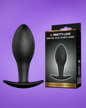 Pretty Love Butt Plug - Szilikonos análdugó (fekete)