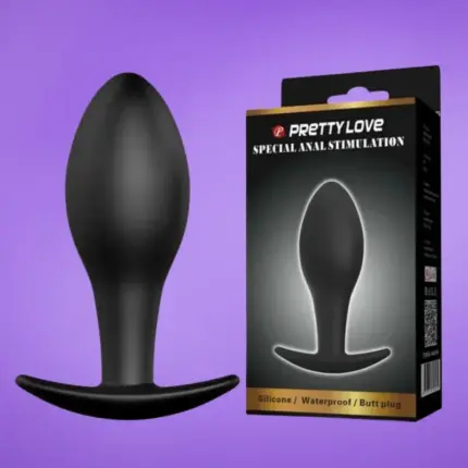 Pretty Love Butt Plug - Szilikonos análdugó (fekete)