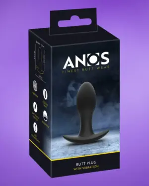 ANOS - Akkus, vízálló anál vibrátor (fekete)