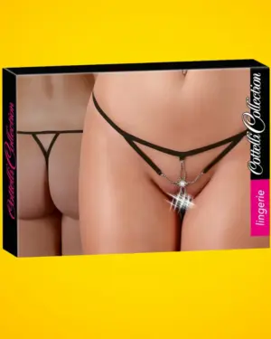 Cottelli - Strasszos női minimálalsó (fekete)