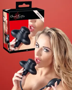 Bad Kitty - Pumpálható szájcumi pecek (fekete)