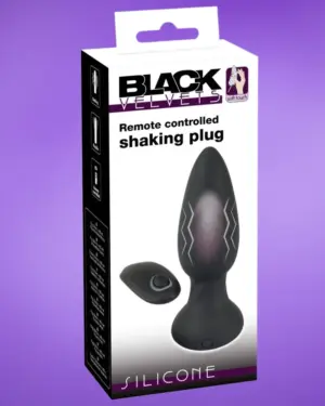 Black Velvet - Akkus, rádiós, pulzáló anál vibrátor (fekete)