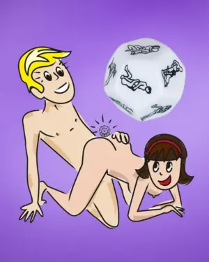 12 oldalú szexkocka - fehér - Image 2