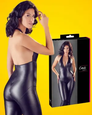 Cottelli - Bőr hatású,alul nyitható overál