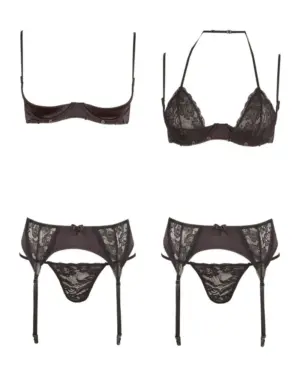 Cottelli - Variálható fehérnemű trió (fekete) - Image 5