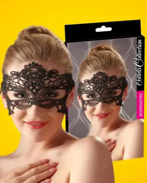 Cottelli - Hímzett, csipke hatású szemmaszk (fekete)