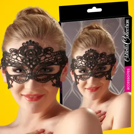 Cottelli - Hímzett, csipke hatású szemmaszk (fekete)