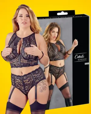 Cottelli - Kétrészes csipke szett kötözőkkel