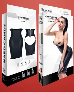 Demoniq Ingrid - Hátul nyitott fodros ceruzaszoknya