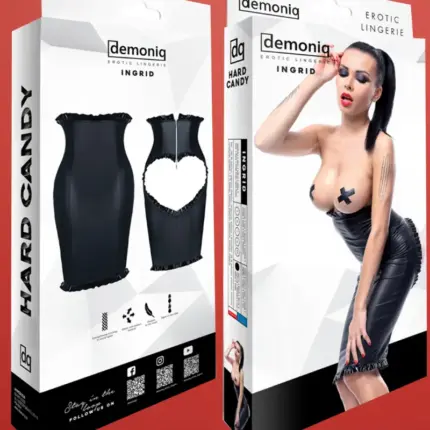 Demoniq Ingrid - Hátul nyitott fodros ceruzaszoknya
