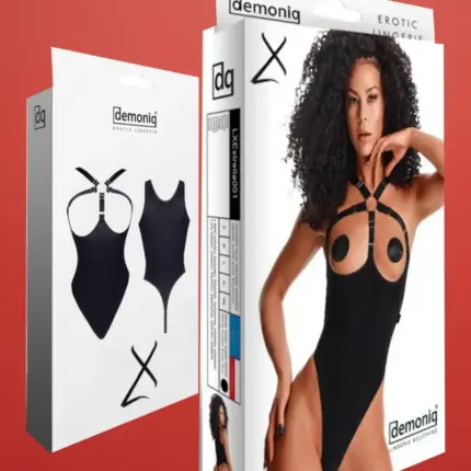 Demoniq LXEstrella001 - Nyitott mellű pántos body