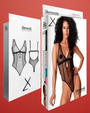 Demoniq LXMireia001 - Áttetsző fekete body