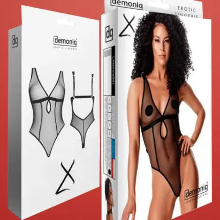 Demoniq LXMireia001 - Áttetsző fekete body