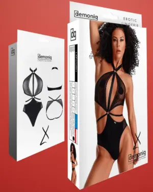 Demoniq LXPerla001 - Fekete pántos body