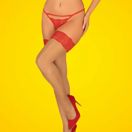 Obsessive Mellania - Combfix piros csipkeszegéllyel