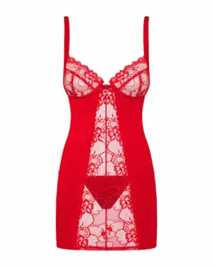 Obsessive Heartina - Kombiné bugyival (piros) - Image 6