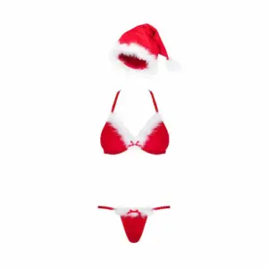 Obsessive Santastic - Mikulás bikini szett sapkával XS/S - Image 4