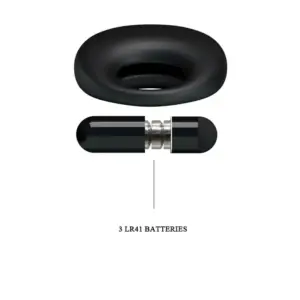 Pretty Love Trap - Rezgős péniszgyűrű (fekete) - Image 4