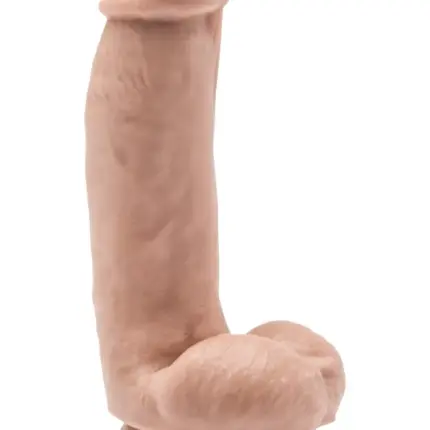 Get Real Dildo 6" - Élethű dildó herékkel (natúr) -15cm