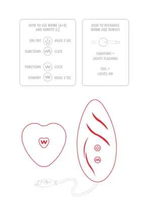 ToyJoy Divine - Távirányítós rezgős bugyi (piros) - Image 6