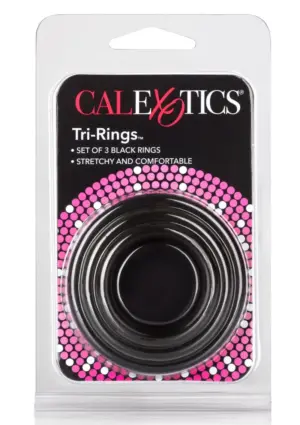 Calexotics Tri-Rings - Fekete péniszgyűrű szett (3db) - Image 2