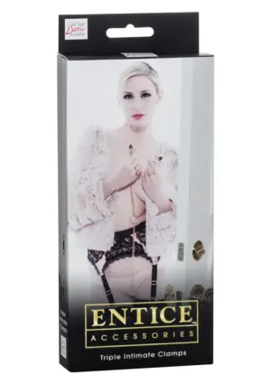Entice Triple Intimate - Csikló és mellcsipesz aranylánccal - Image 2