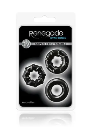Renegade Dyno Rings - Péniszgyűrű szett (3db) - fekete - Image 2