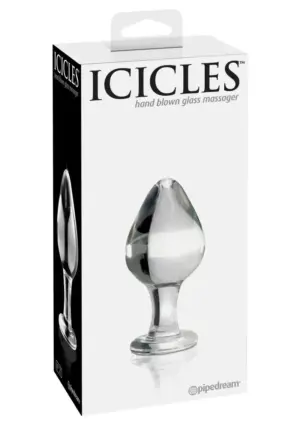 Icicles No. 25 - Kúpos, üveg anál dildó (áttetsző) - Image 2