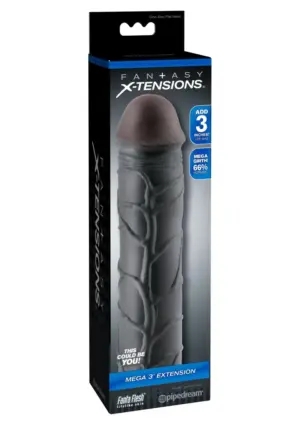 FX Mega 3 Inch Extension - Péniszköpeny (fekete) - Image 2