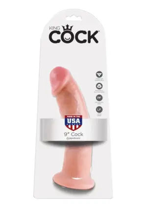 King Cock 9 - Tapadótalpas élethű dildó (23cm) - natúr - Image 2