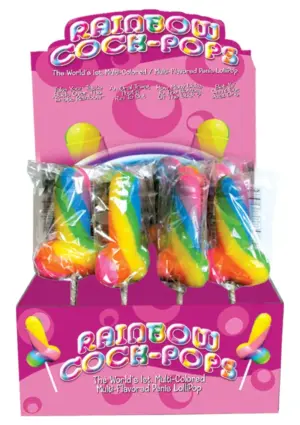 Rainbow Cock Pop - Színes péniszes nyalóka (85g) - gyümölcsös - Image 2