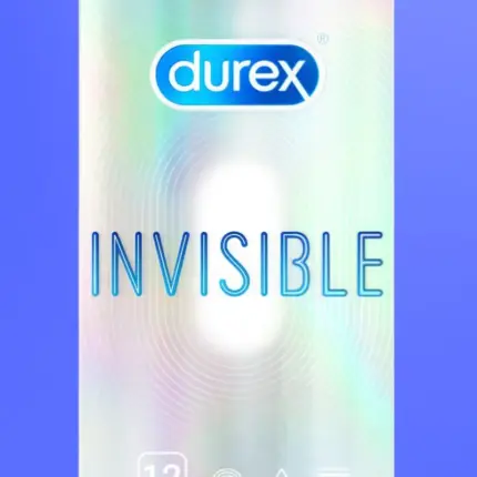 Durex Invisible - Vékony, extra szenzitív óvszer (12db)