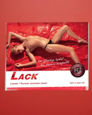 Fetish - Fényes lepedő 200 x 220cm (piros)