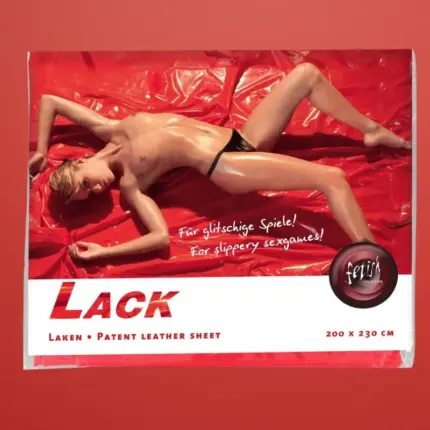 Fetish - Fényes lepedő 200 x 220cm (piros)