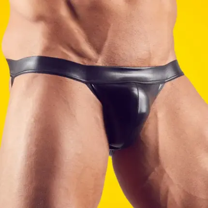 Fényes minimál alsó férfiaknak (fekete) S