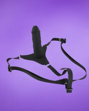 You2Toys - Silicon Strap-On - Felcsatolható dildó (fekete)