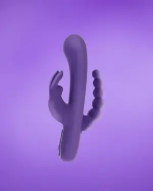 Toyjoy Love Rabbit - Háromágú nyuszis vibrátor (lila)