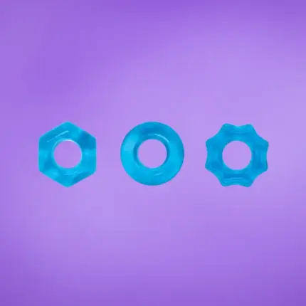 Renegade Chubbies - Péniszgyűrű szett (kék)