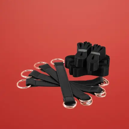 Bondage Couture - Ágyhoz kötöző szett (rose gold)