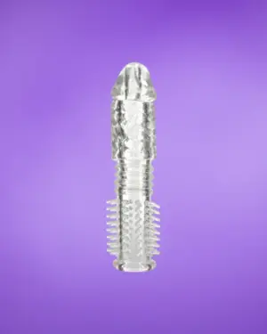 Penis Silicone Sleeve - Rücskös péniszköpeny (áttetsző) - Image 2