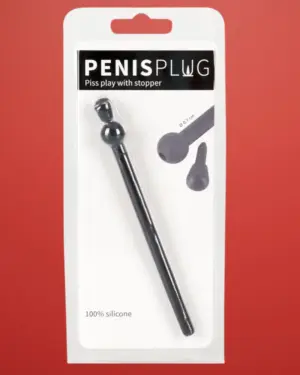 DILATOR - Üreges szilikon húgycső dildó - fekete (7mm)