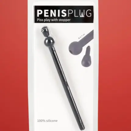 DILATOR - Üreges szilikon húgycső dildó - fekete (7mm)