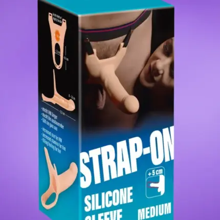 You2Toys - Strap-on - felcsatolható, üreges dildó (közepes) - natúr