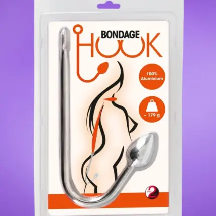 You2Toys Bondage Hook - Alumínium anál horog (179g) - ezüst